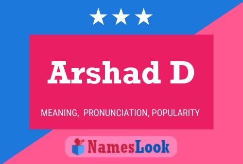 Arshad D Name Poster