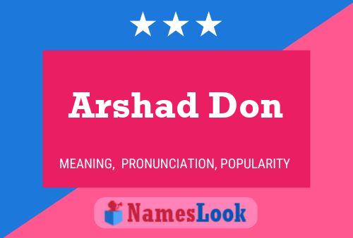 Arshad Don Name Poster