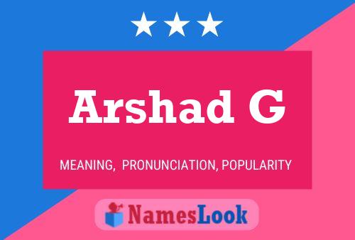 Arshad G Name Poster