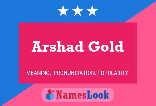 Arshad Gold Name Poster