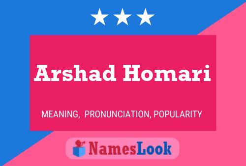 Arshad Homari Name Poster