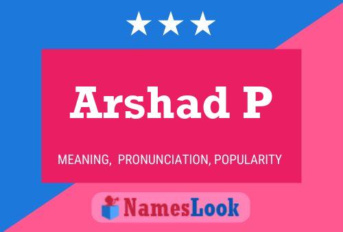 Arshad P Name Poster