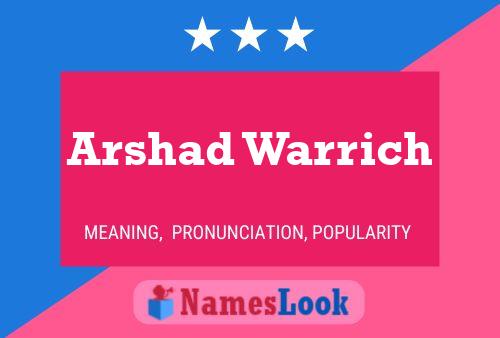 Arshad Warrich Name Poster