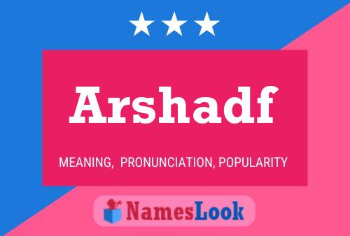 Arshadf Name Poster