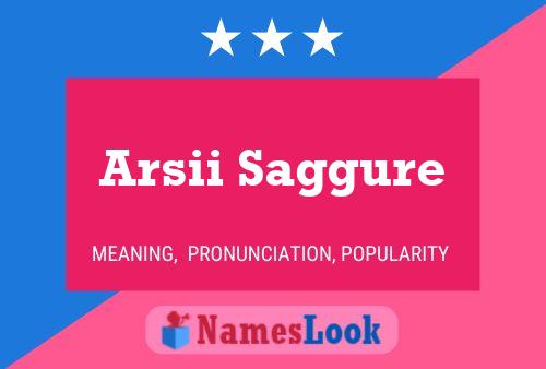 Arsii Saggure Name Poster