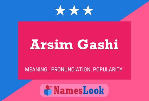 Arsim Gashi Name Poster