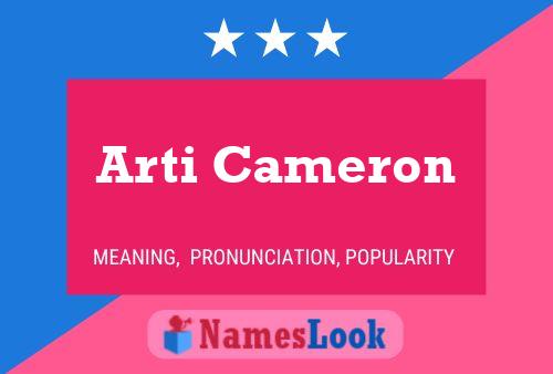 Arti Cameron Name Poster