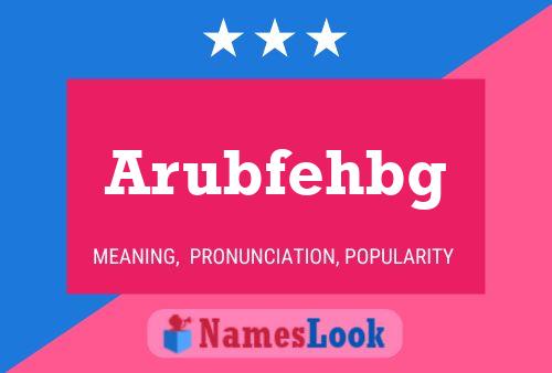 Arubfehbg Name Poster