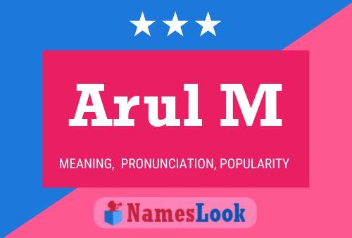 Arul M Name Poster