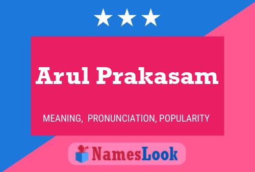 Arul Prakasam Name Poster