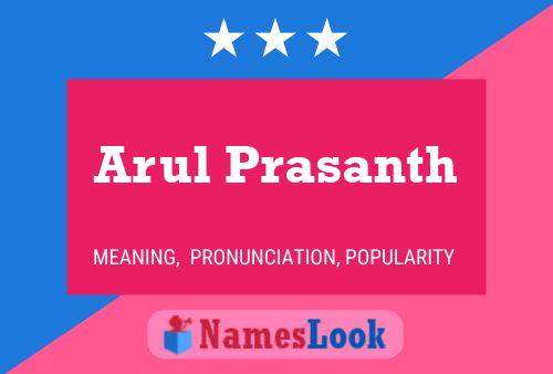 Arul Prasanth Name Poster