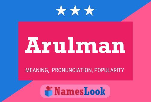 Arulman Name Poster