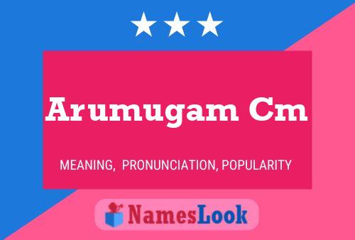 Arumugam Cm Name Poster