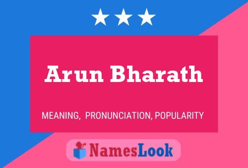 Arun Bharath Name Poster