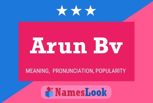 Arun Bv Name Poster