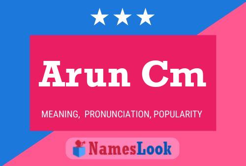 Arun Cm Name Poster