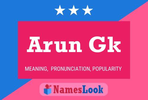 Arun Gk Name Poster