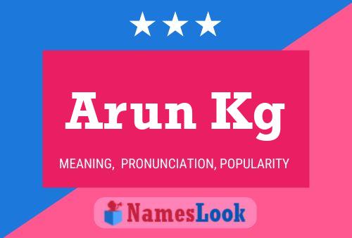 Arun Kg Name Poster