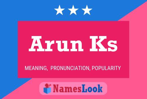 Arun Ks Name Poster