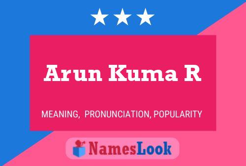 Arun Kuma R Name Poster