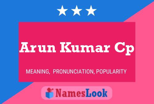 Arun Kumar Cp Name Poster