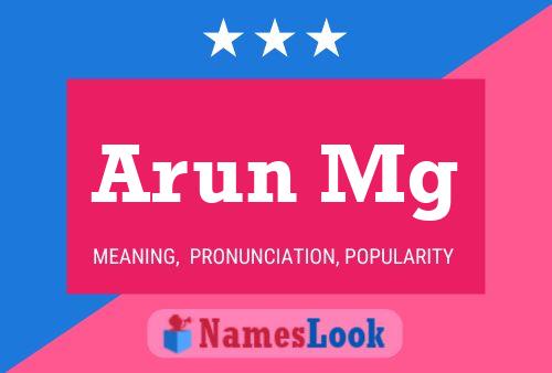 Arun Mg Name Poster