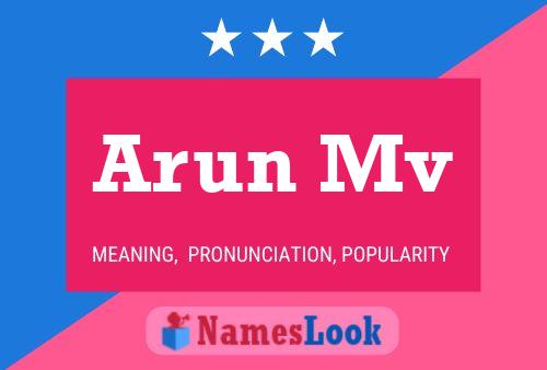 Arun Mv Name Poster