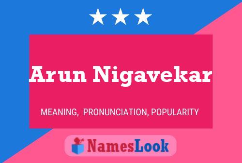 Arun Nigavekar Name Poster