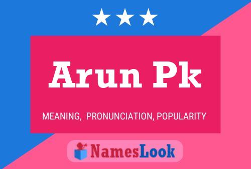 Arun Pk Name Poster