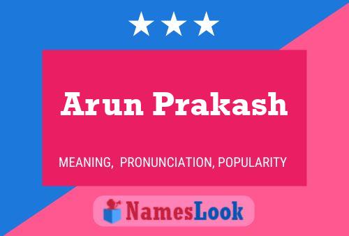 Arun Prakash Name Poster