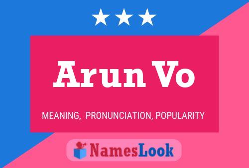 Arun Vo Name Poster