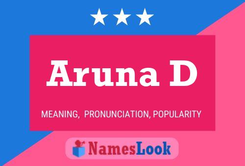 Aruna D Name Poster