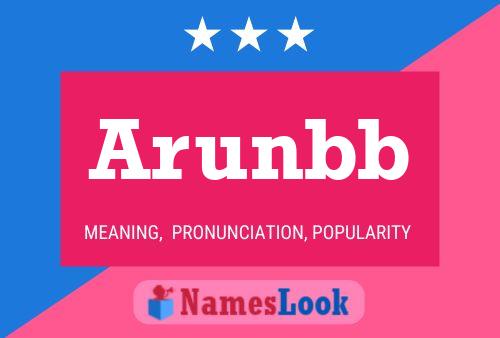 Arunbb Name Poster