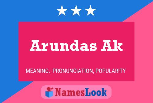 Arundas Ak Name Poster