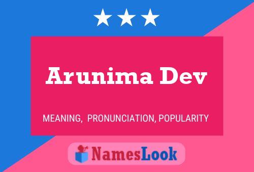 Arunima Dev Name Poster