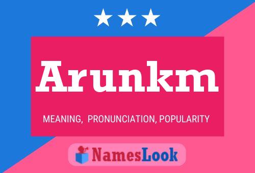 Arunkm Name Poster