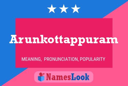 Arunkottappuram Name Poster