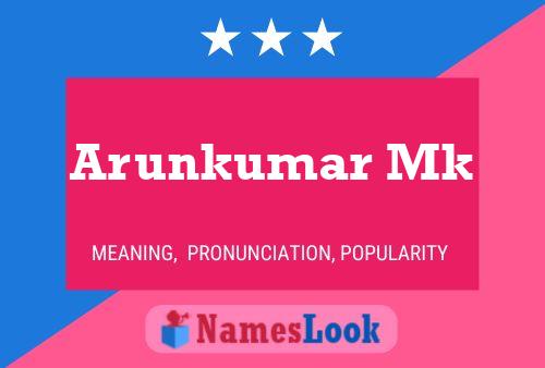 Arunkumar Mk Name Poster