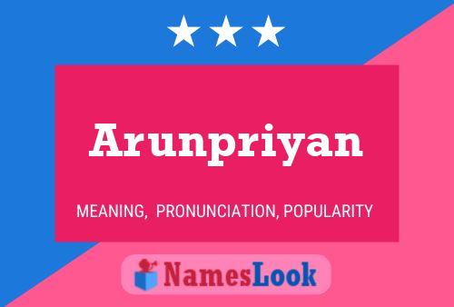 Arunpriyan Name Poster