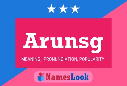 Arunsg Name Poster