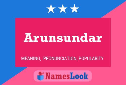 Arunsundar Name Poster