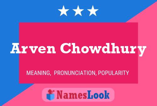 Arven Chowdhury Name Poster