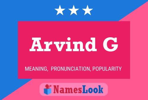 Arvind G Name Poster