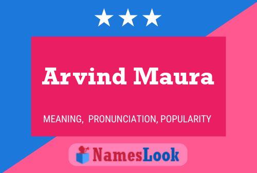 Arvind Maura Name Poster