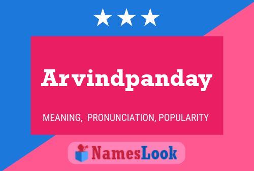 Arvindpanday Name Poster