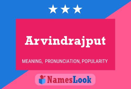 Arvindrajput Name Poster