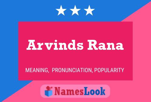 Arvinds Rana Name Poster