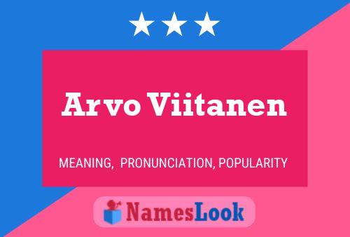 Arvo Viitanen Name Poster