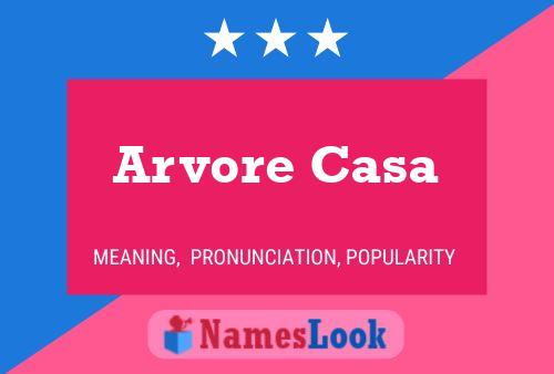 Arvore Casa Name Poster