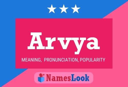 Arvya Name Poster